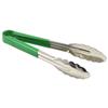 Genware Colour Coded Stainless Steel Tong 23cm Green