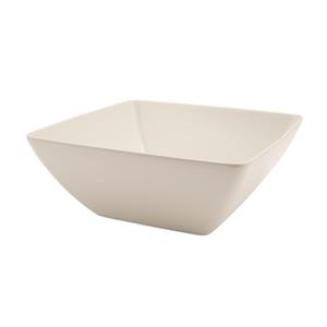 White Melamine Curved Square Bowl 26.2cm