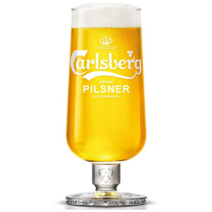 Carlsberg Pilsner Chalice Pint Glasses 20oz / 568ml