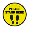 Please Stand Here with Symbol Social Distancing Floor Graphic 40cm