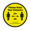 Please Keep Your Distance 2m Social Distancing Floor Graphic 40cm