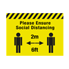 Please Ensure Social Distancing Floor Graphic 40 x 30cm