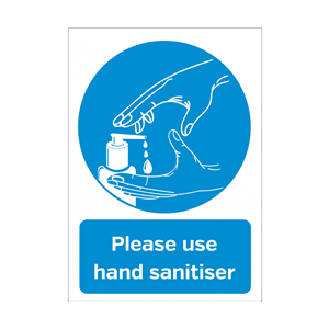 Please Use Hand Sanitiser A6 Vinyl Sticker