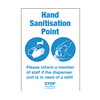 Hand Sanitisation Point A5 Self Adhesive Vinyl