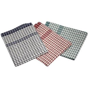 Mixed Colour Cotton Check Tea Towel 46 x 69cm