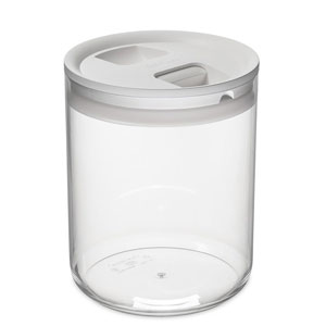 ClickClack Pantry Storage Round Container White 1.6ltr