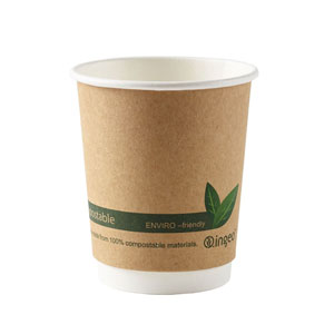 Kraft Compostable Double Wall Cup 8oz