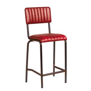 Core Mid Bar Stool Ribbed Lascari Vintage Red