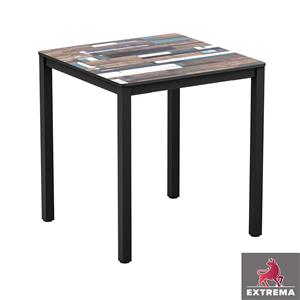 Extrema Driftwood 4 Leg Dining Table Black 60 x 60cm