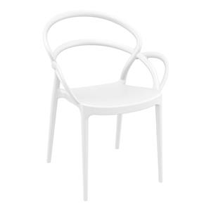 Mila Arm Chair White