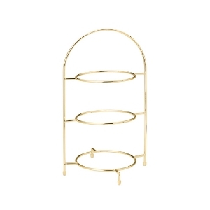 Gold 3 Tier Cake Plate Stand 16.5inch / 42cm