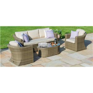 Winchester 3 Seat Sofa Set with Fire Pit Coffee Table