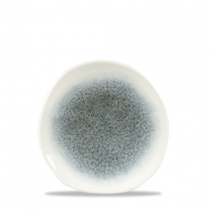 Raku Organic Round Plate Topaz Blue 7.23inch / 18.6cm