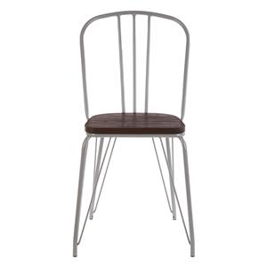 District Grey Metal & Elm Wood Chair