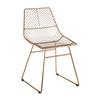 District Small Gold Metal Wire Chair