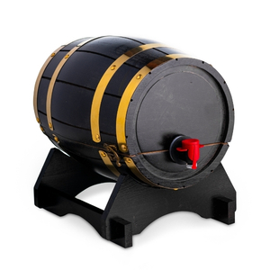 Wooden Wine Barrel Dispenser Black Pine 5ltr