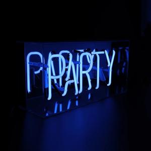 Neon Party Bar Sign Blue