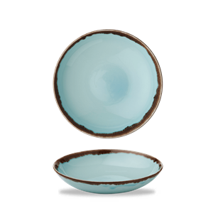 Harvest Turquoise Coupe Bowl 9.75inch