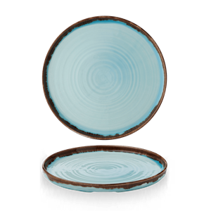 Harvest Turquoise Walled Plate 10.25inch