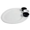 White Plate With 3 Sauceboats 34 x 28 x 2cm