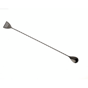 Barfly Gun Metal Black Bar Spoon with Strainer End 15.75inch / 40cm
