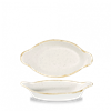Stonecast Barley White Intermed Oval Eared Dish 9.125 x 5inch