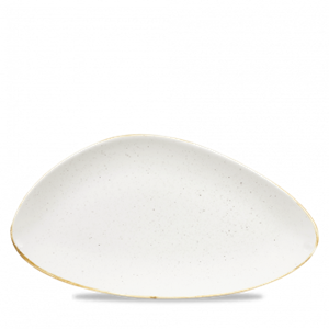 Stonecast Barley White Triangle Chefs Plate 13.75 x 7.375inch