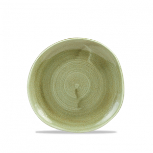 Stonecast Patina Burnished Green Round Trace Plate 7.25inch
