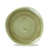 Stonecast Patina Burnished Green Round Trace Plate 8.25inch