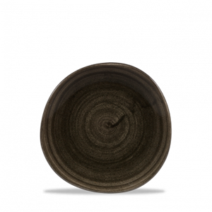Stonecast Patina Iron Black Round Trace Plate 7.25inch