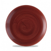 Patina Red Rust Evolve Coupe Plate 10.25inch