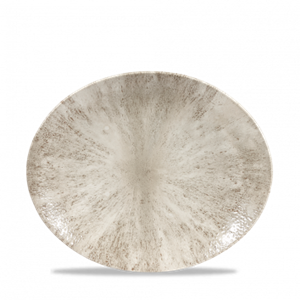 Stone Agate Grey Orbit Oval Coupe Plate 10inch