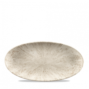 Stone Agate Grey Oval Chefs Plate 11.80 x 5.75inch