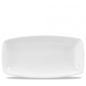 White X Squared Oblong Plate 13.50inch