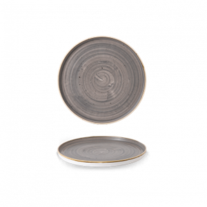 Stonecast Peppercorn Grey Walled Plate 6.3inch
