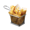 Mini Chrome Fryer Serving Basket 10 x 8 x 7.5cm