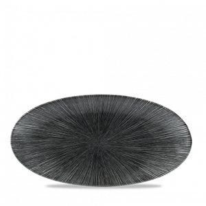 Studio Prints Agano Black Oval Chefs Plate 11.80 x 5.75inch