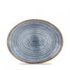 Studio Prints Slate Blue Orbit Oval Coupe Plate 10.625inch
