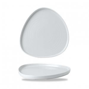 White Triangle Walled Chefs Plate 10.25inch