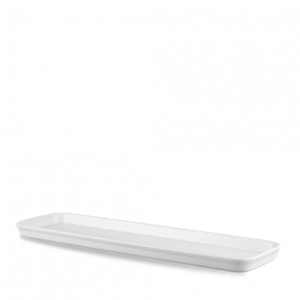 White Cookware 2/4 Flat Counterserve 21 x 6inch / 53 x 15cm
