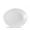 White Oval Orb Plate 9.75 x 7.50inch