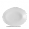 White Oval Orb Plate 11.50 x 9inch