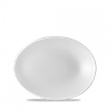 White Oval Orb Plate 8 x 6inch