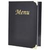 A5 Menu Holder Black 8 Pages