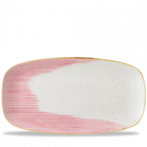 Stonecast Accents Petal Pink Chefs Oblong Plate 13.875 x 7.375inch