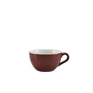 Genware Porcelain Brown Bowl Shaped Cup 175ml / 6oz