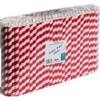 12mm Bore Red and White Paper Straws 9inch