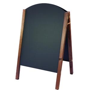 Reversible Curved Top A-Board Oak Finish 110cm x 66.5cm