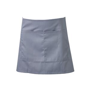 Grey Short Apron W/ Split Pocket 27.5 x 14.5inch / 70 x 37cm