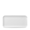 Alchemy Abstract White Shallow Oblong Tray 10.50inch x 5.125inch / 26.5 x 13cm